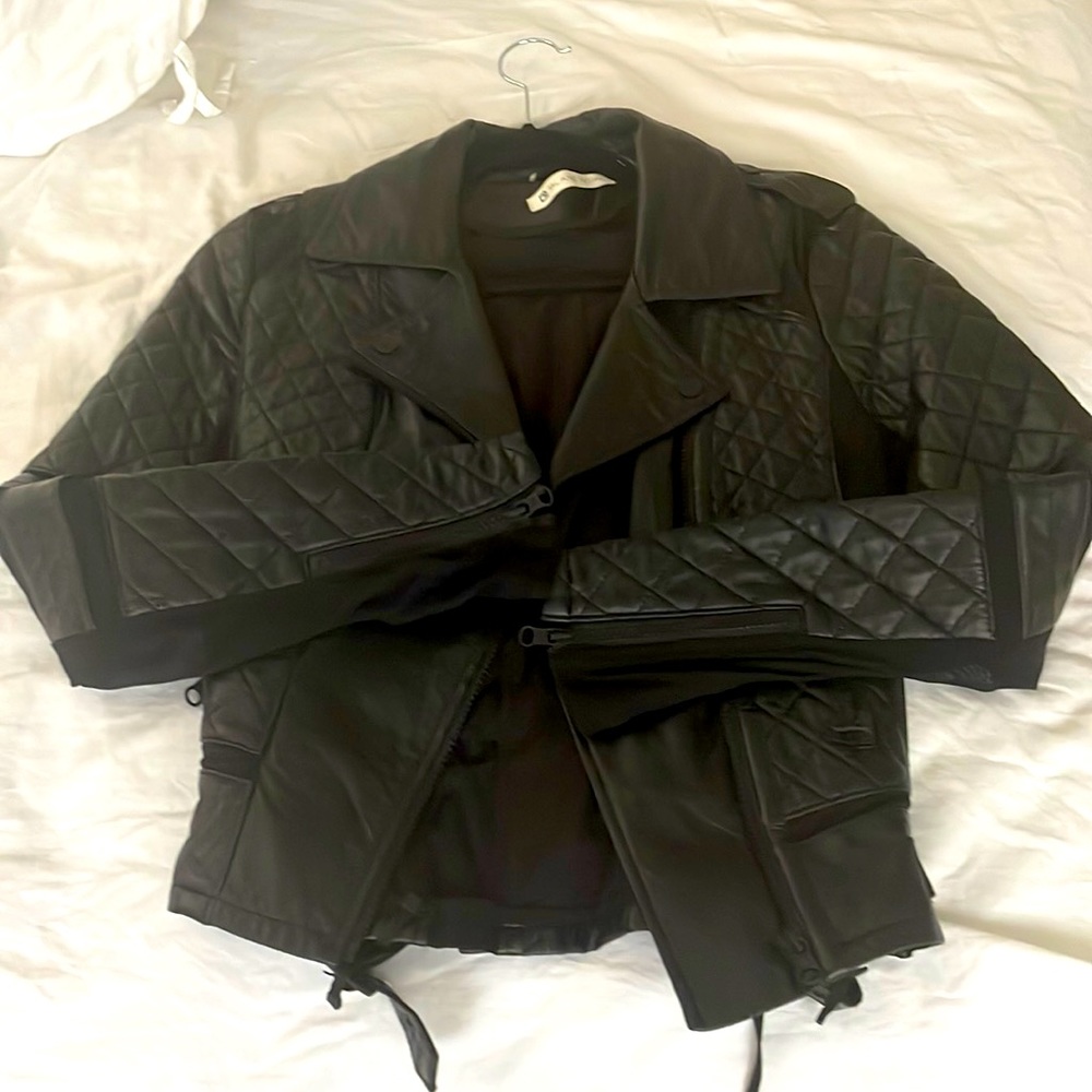 Blanc Noir Moto jacket gently used black size small
